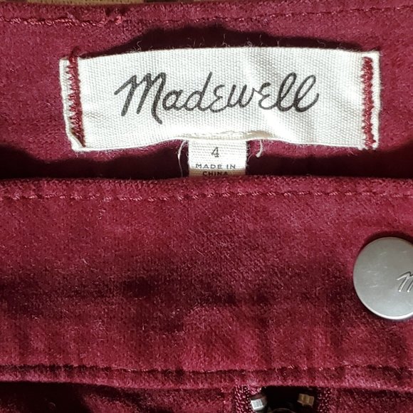 Madewell Red Velvet Skirt - Picture 3 of 5